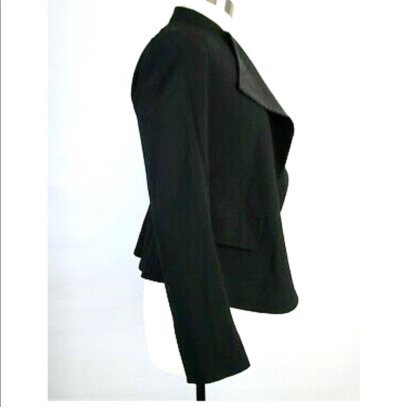 Theory $455 Kensington Blazer Black Peplum Open 2 Jacket - Picture 7 of 11
